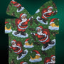 Santa on Green Cotton Welding Cap |  HD Welding Hats
