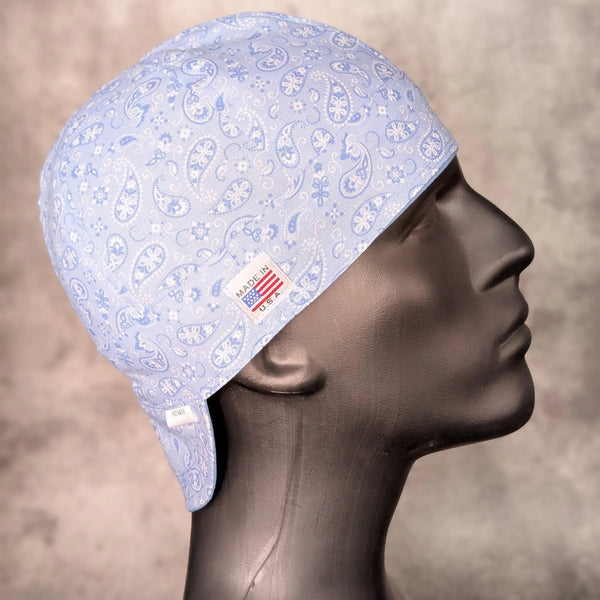 Sky Paisley Bandanna Cotton Welding Cap |  HD Welding Hats