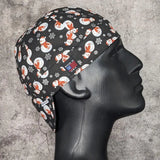 Snowman on Black Cotton Welding Cap |  HD Welding Hats