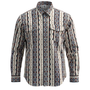 Long-sleeve FR cotton work shirt with a pattern on a white background