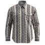 Long-sleeve FR cotton work shirt with a pattern on a white background