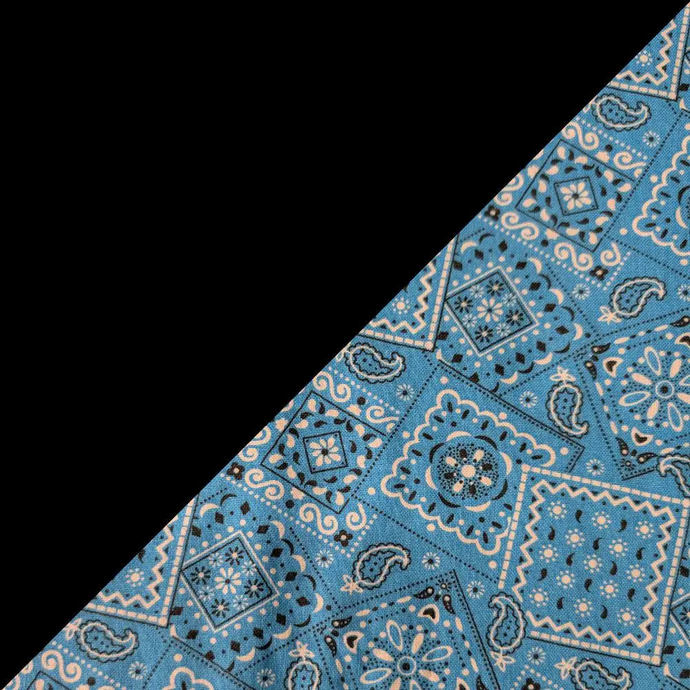 Turquoise Bandanna 2 Tone Cotton Welding Cap |  HD Welding Hats