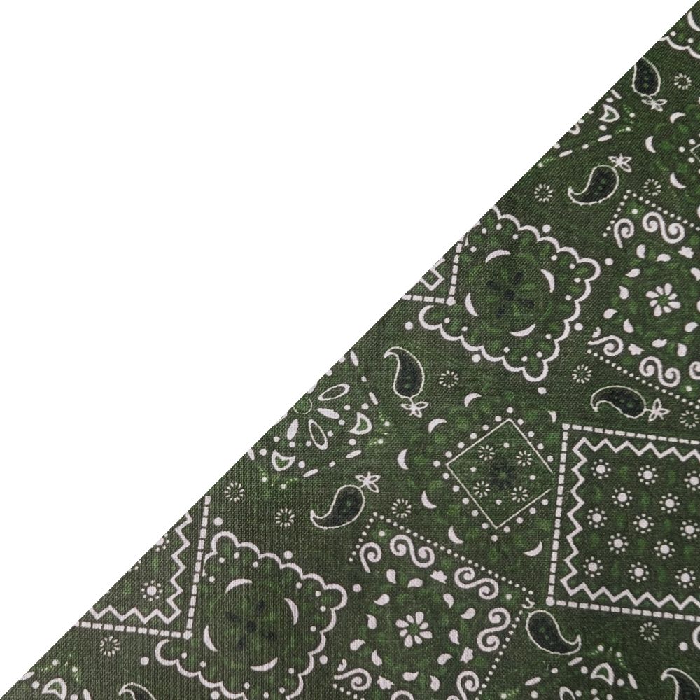 White  w/ Hunter Green Bandanna Band & Brim