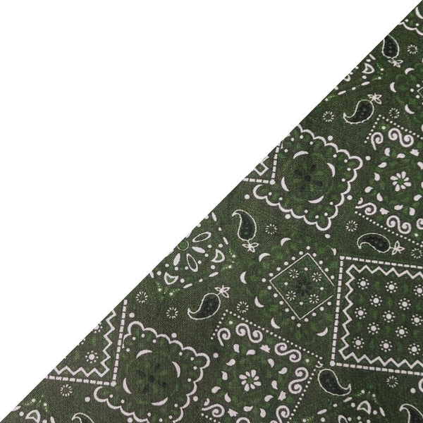 White  w/ Hunter Green Bandanna Band & Brim