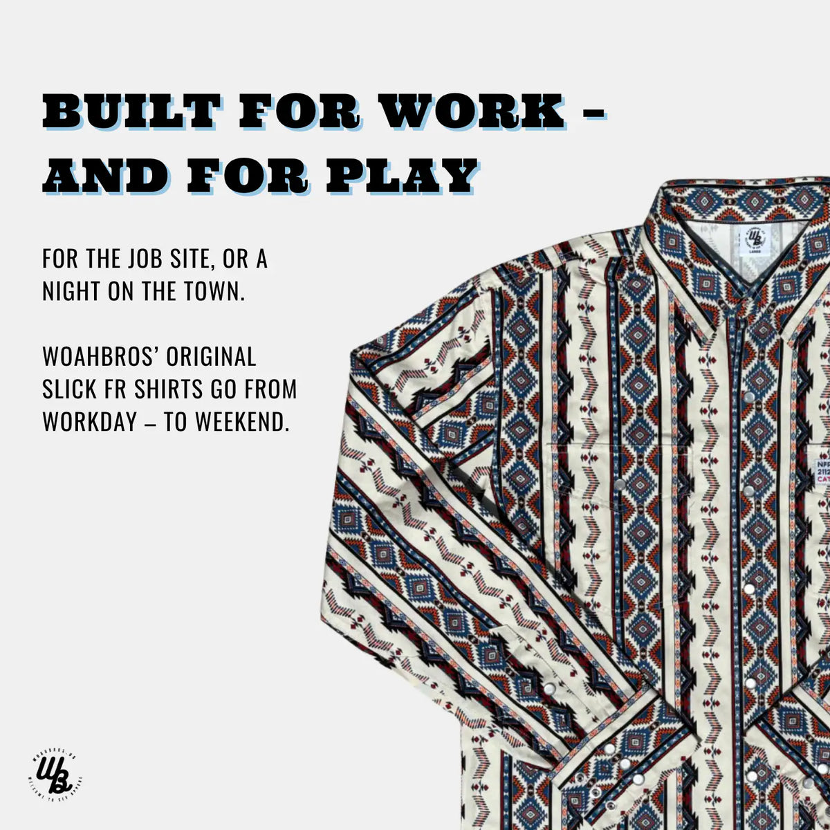 WoahBros Steagall FR Cotton Work Shirt |  HD Welding Hats