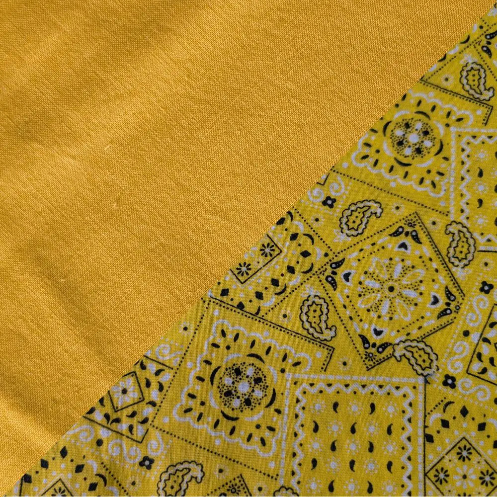 Yellow Bandanna 2 Tone Cotton Welding Cap |  HD Welding Hats