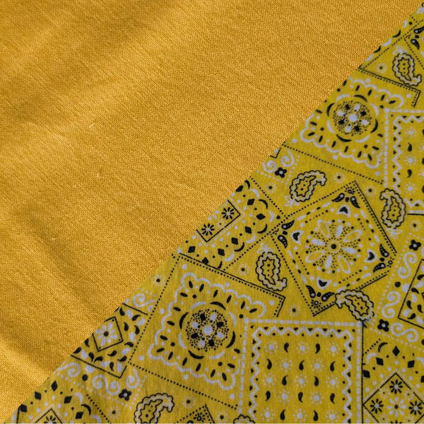 Yellow Bandanna 2 Tone Cotton Welding Cap |  HD Welding Hats