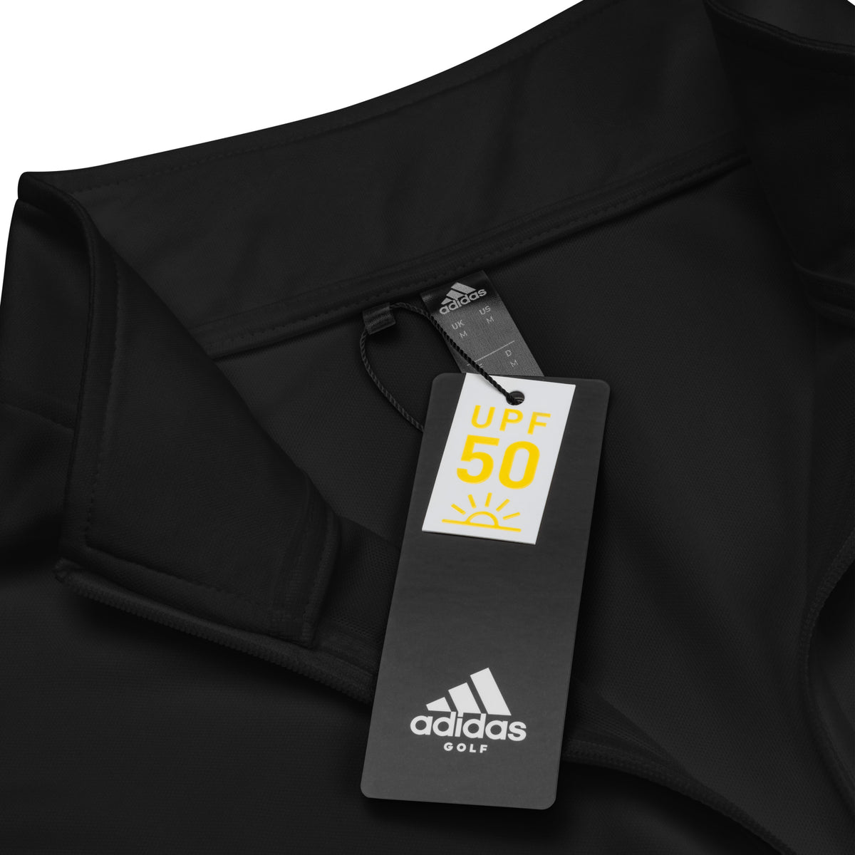 Black Adidas Quarter Zip Pullover tag