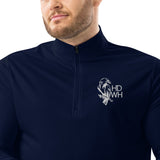 Black Adidas Quarter Zip Pullover close up