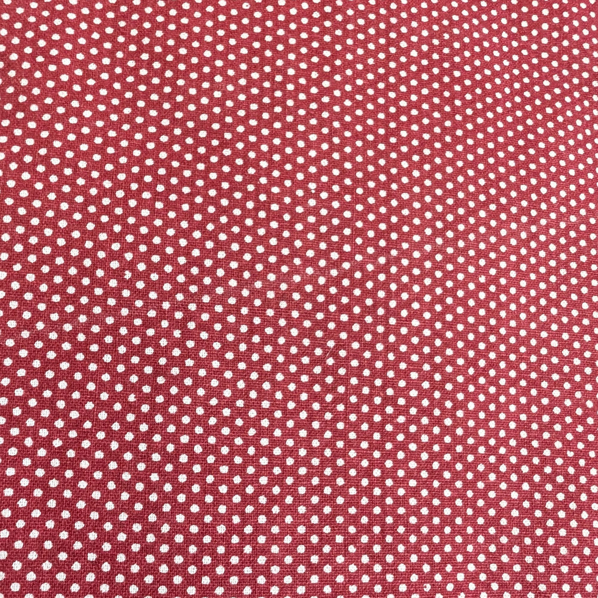Burgundy Pin Dot welding cap fabric