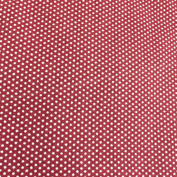 Burgundy Pin Dot welding cap fabric
