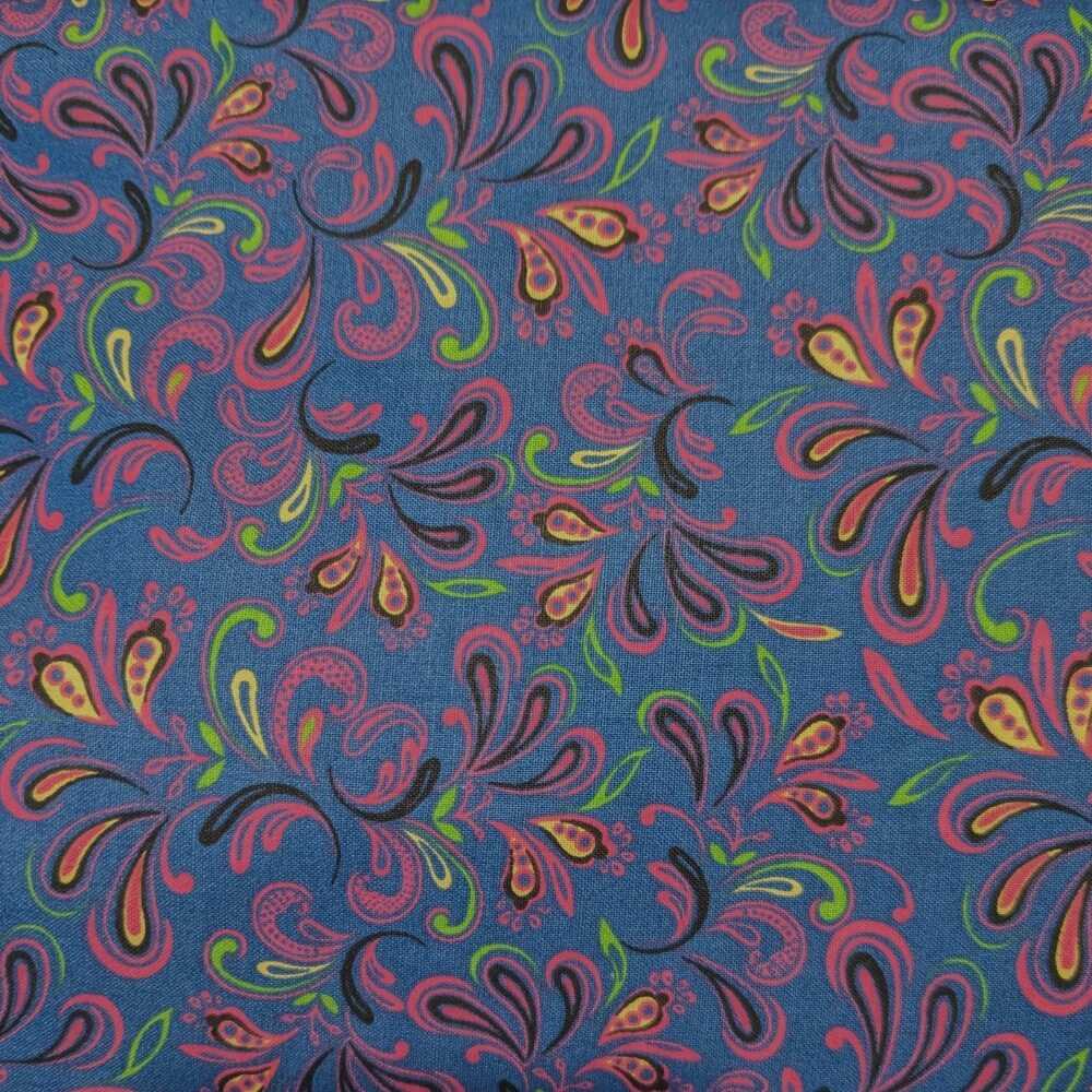 Frontier Paisley Blackberry fabric