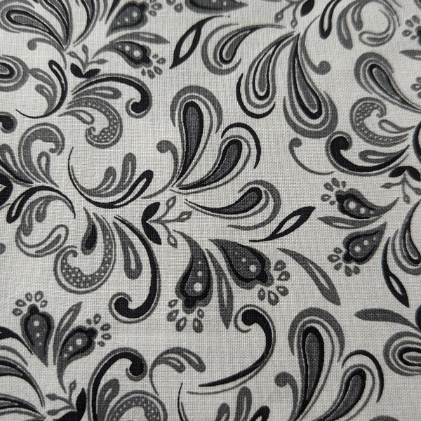 Frontier Paisley white fabric