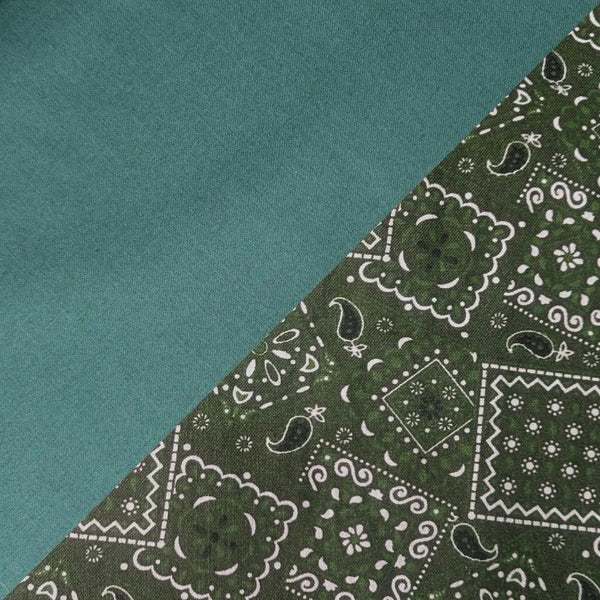 Hunter Green Bandanna 2 Tone Welding Cap