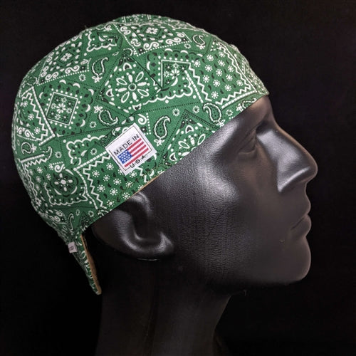 Kelly Green Bandanna Welding Cap