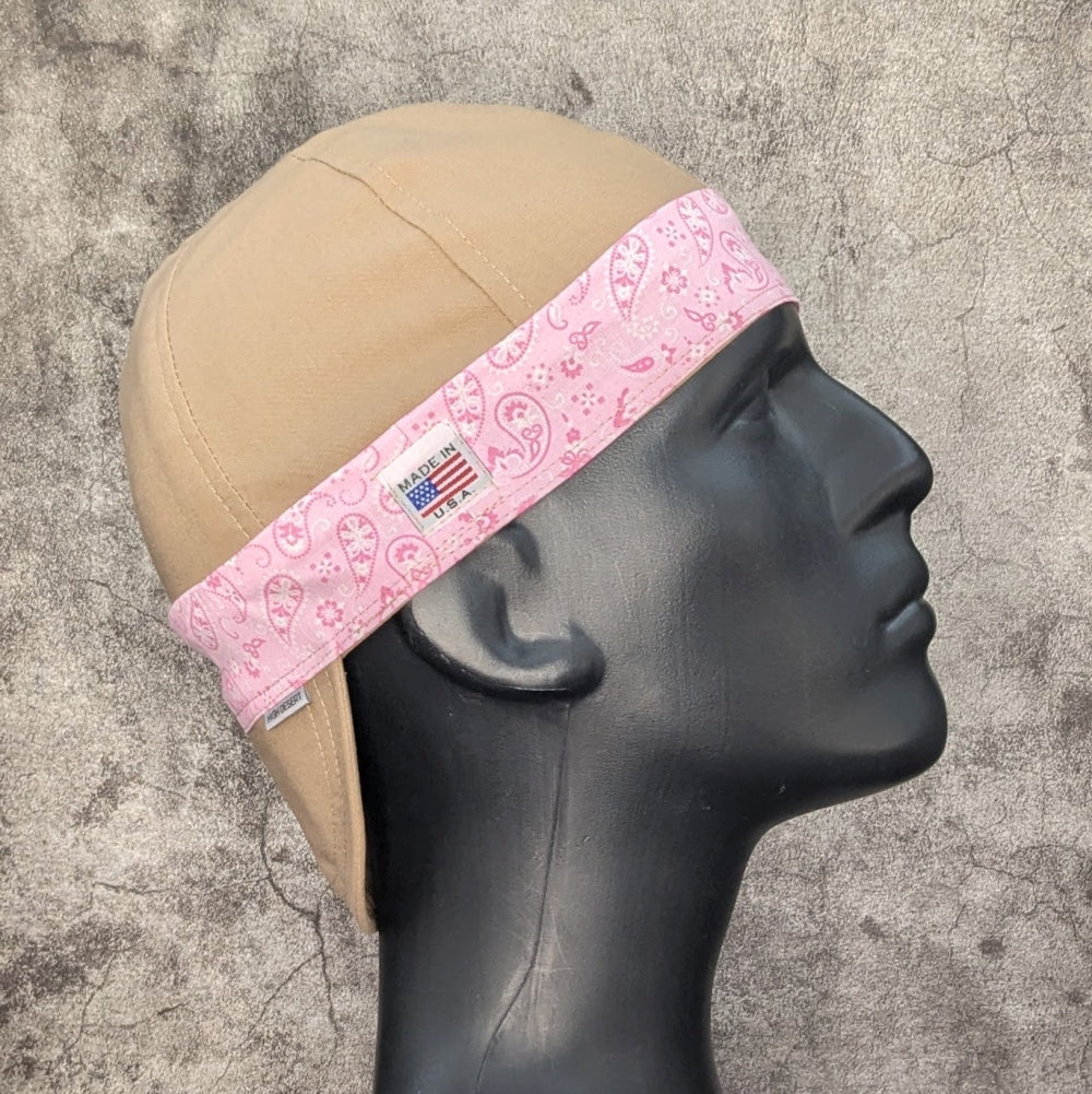 Khaki & Pink Bandanna 2 Tone Welding Cap