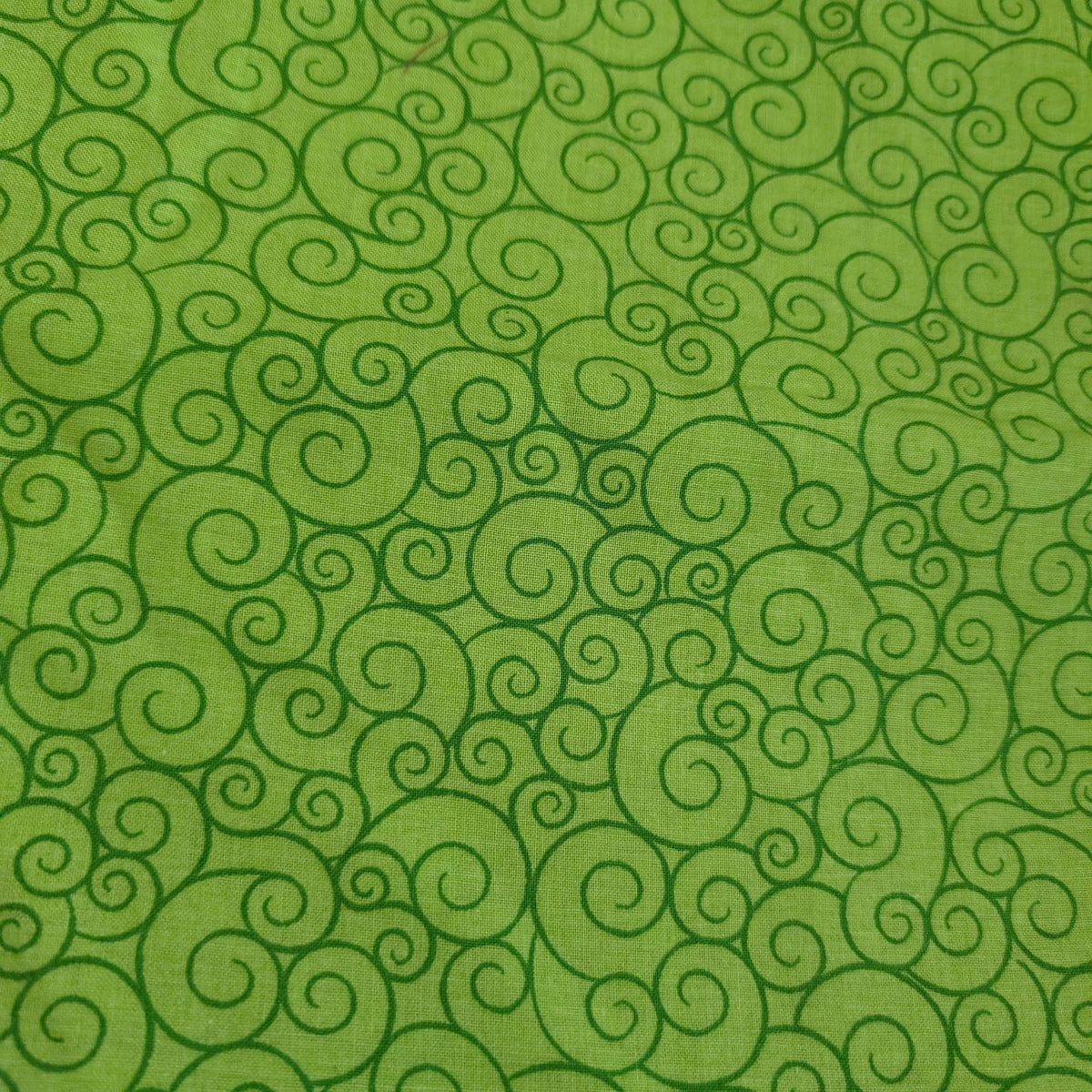 Lime Scrolls welding cap fabric