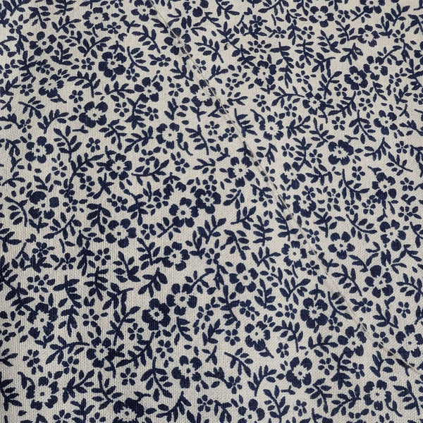 Navy Floral welding cap fabric
