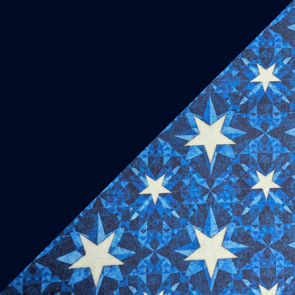 Navy Kaleidoscope Stars 2 Tone Cotton Welding Cap
