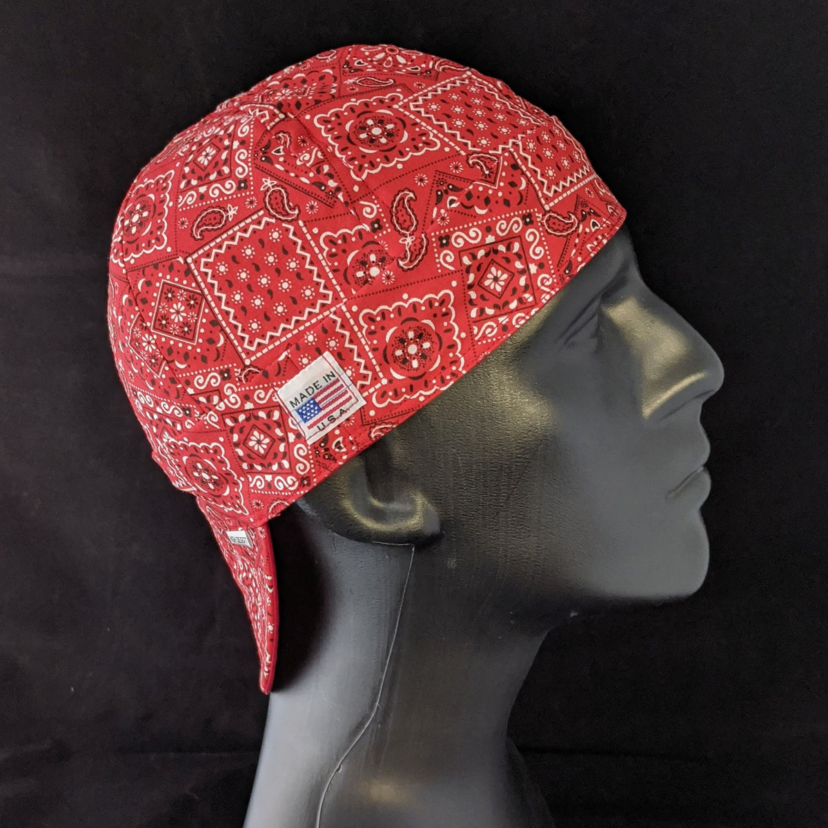 Red Bandanna Welding Cap