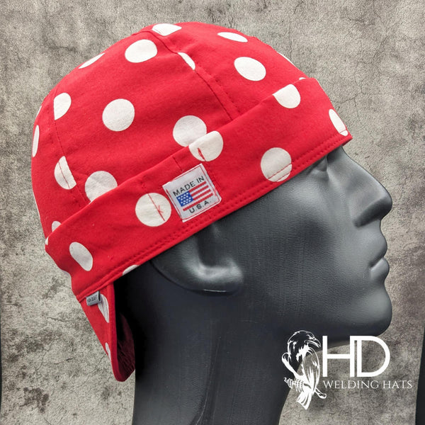 Red Dots Welding Hat