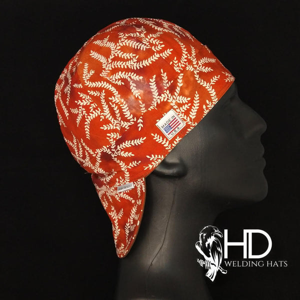 Red Fern Batik Welding Cap