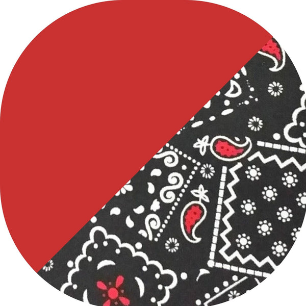 Red w/ Black & Red Bandanna band & brim