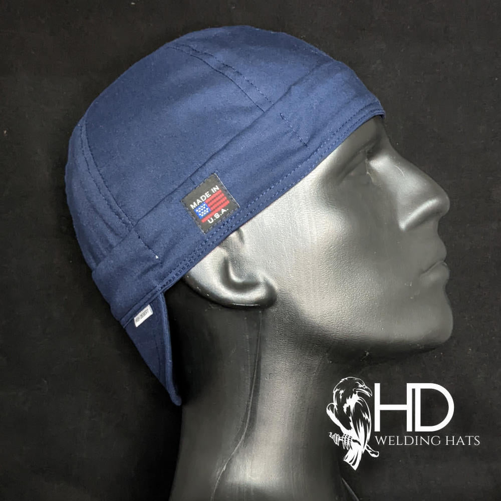 Solid Navy Welding Cap