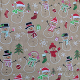 Vintage Snowman welding cap fabric
