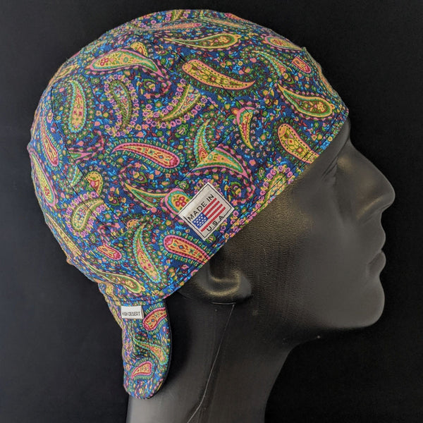 Navy Paisley Welding Cap - HD Welding Hats