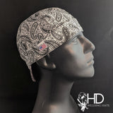 Black & White Paisley Bandanna Welding Hat - HD Welding Hats