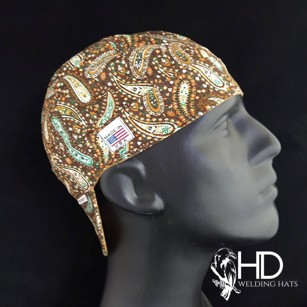 Chocolate Paisley Welding Cap - HD Welding Hats