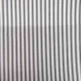 Gray Ticking Welding Hat fabric with gray-and-white vertical ticking stripes, handcrafted by HD Welding Hats with FR denim brim, Made in the USA.
