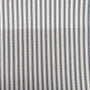 Gray Ticking Welding Hat fabric with gray-and-white vertical ticking stripes, handcrafted by HD Welding Hats with FR denim brim, Made in the USA.