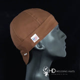 Solid Brown Welding Cap