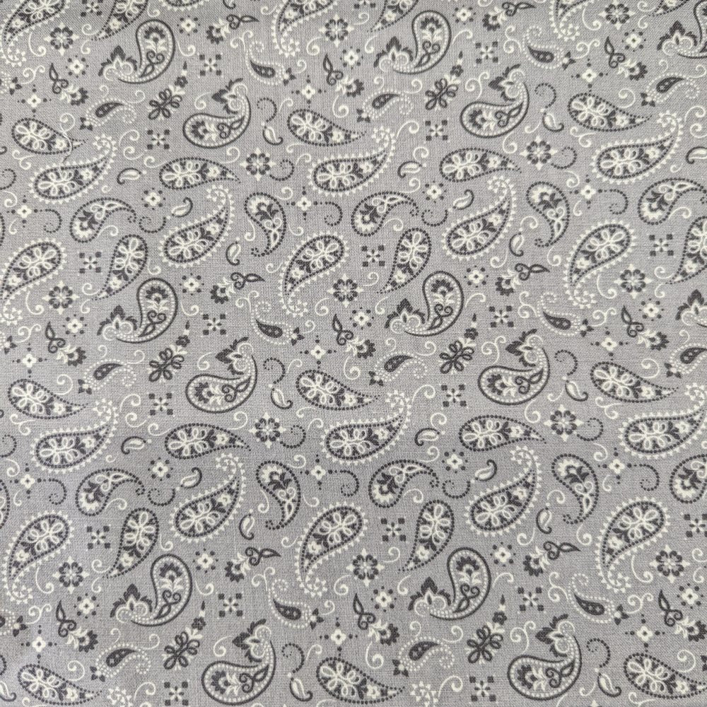 Gray Paisley Bandanna Welding Hat