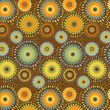 Brown Retro Medallion Welding Fabric