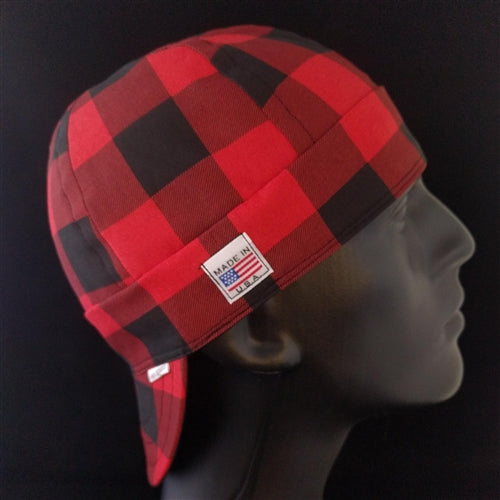 Buffalo Plaid Red Welding Cap