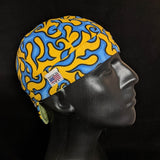 On Fire Yellow/Blue Welding Cap - HD Welding Hats