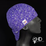 Purple Bandanna Welding Hat