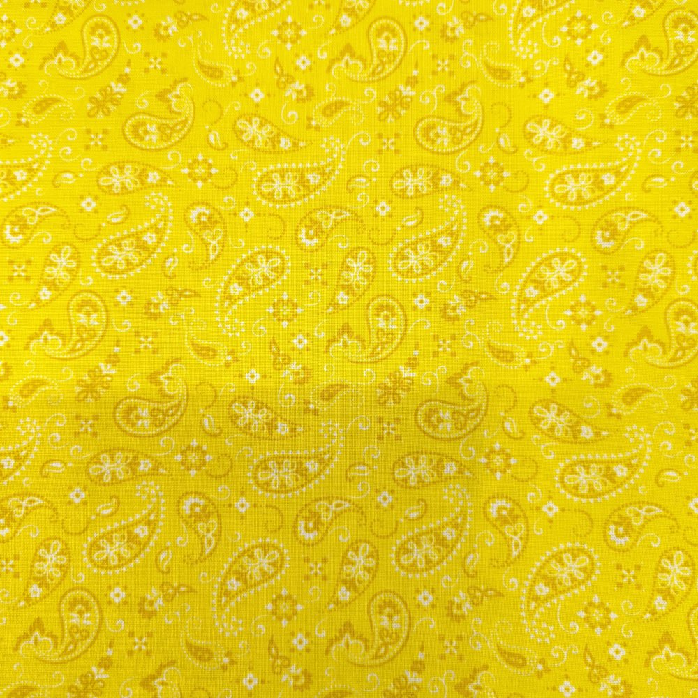 Yellow Paisley Bandanna Welding Cap